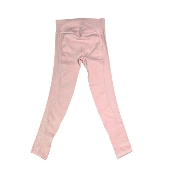 Free People FP Movement Light Pink Ribbed Knit Leggings Pants NWOT XS/Small - Picture 2 of 4